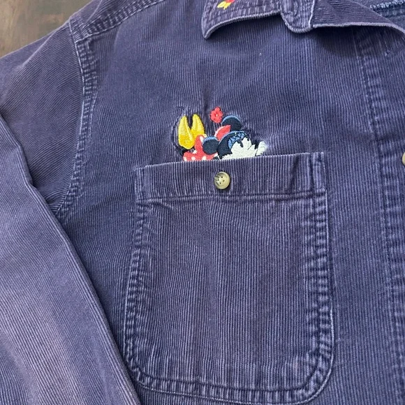 VTG 90’s 100% Cotton Mickey Unlimited Corduroy Shirt Size Large - Picture 4 of 6